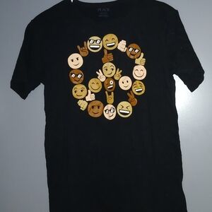 The Children's Place Black Emoji Faces Graphic Tee